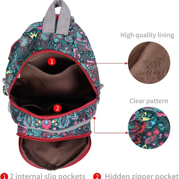 Women’s Crossbody Sling Backpack Travel Hiking Chest Daypack Green
